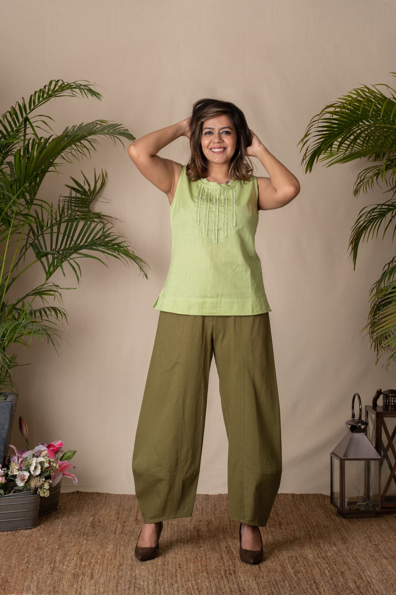 Balloon Pants in Olive - Plop Apparels